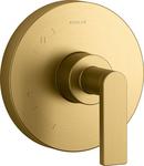 KOHLER Vibrant Brushed Moderne Brass Single Handle Pressure Balancing Valve Trim 