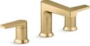 Two Handle Widespread Bathroom Sink Faucet in Vibrant® Brushed Moderne Brass