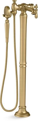 Single Handle Lever Floor Mount Filler in Vibrant™ Brushed Moderne Brass