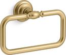 Rectangular Closed Towel Ring in Vibrant® Brushed Moderne Brass