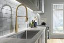 KOHLER Vibrant&reg; Brushed Moderne Brass Single Handle Pull Down Kitchen Faucet 