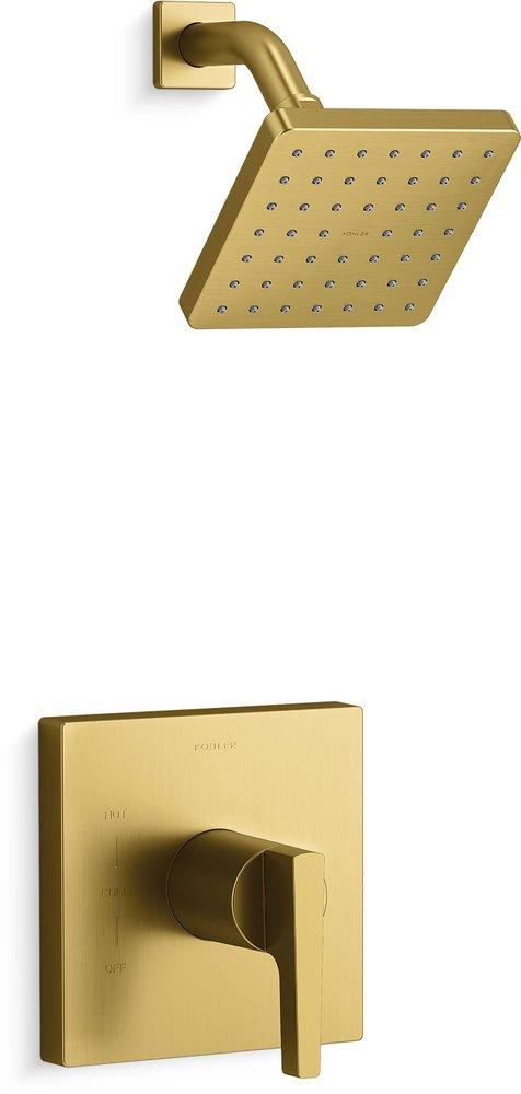 One Handle Single Function Shower Faucet in Vibrant&reg; Brushed Moderne Brass (Trim Only) 