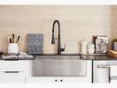 KOHLER Vibrant&reg; Brushed Moderne Brass Single Handle Pull Down Semi-Professional Kitchen Faucet with Three-Function Spray, Magnetic Docking and MasterClean Technology 