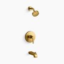One Handle Single Function Bathtub & Shower Faucet in Vibrant® Brushed Moderne Brass (Trim Only)