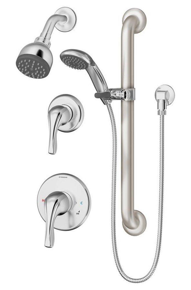 Symmons Industries Polished Chrome Two Handle Shower System 