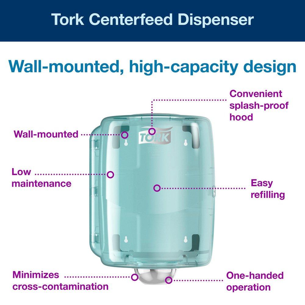 TORK MAXI TWL/WIPER DISPN AQUA/WHIT 