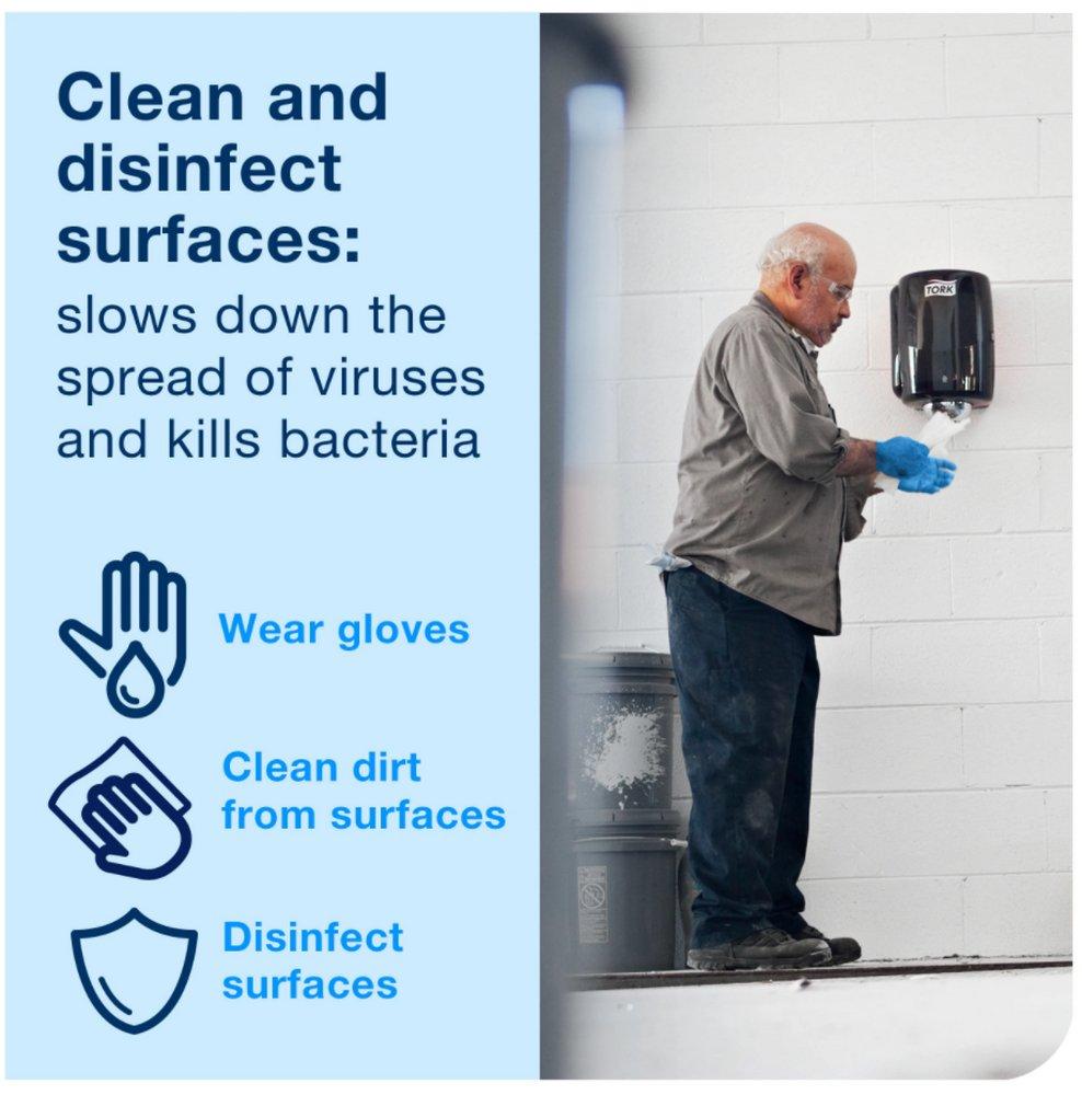 TORK MAXI TWL/WIPER DISPN AQUA/WHIT 