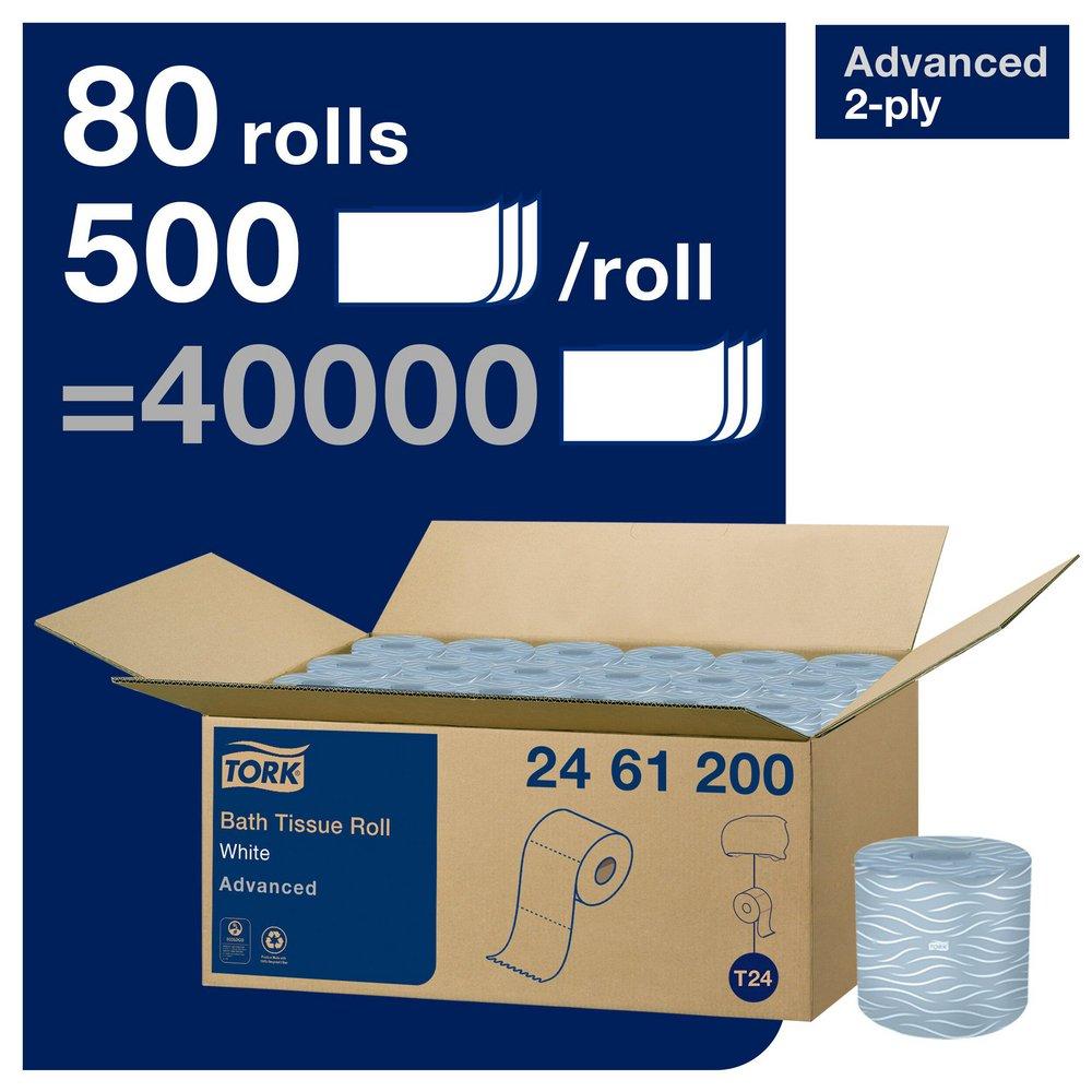 Advance Bath Tissue Roll 2-Ply White 