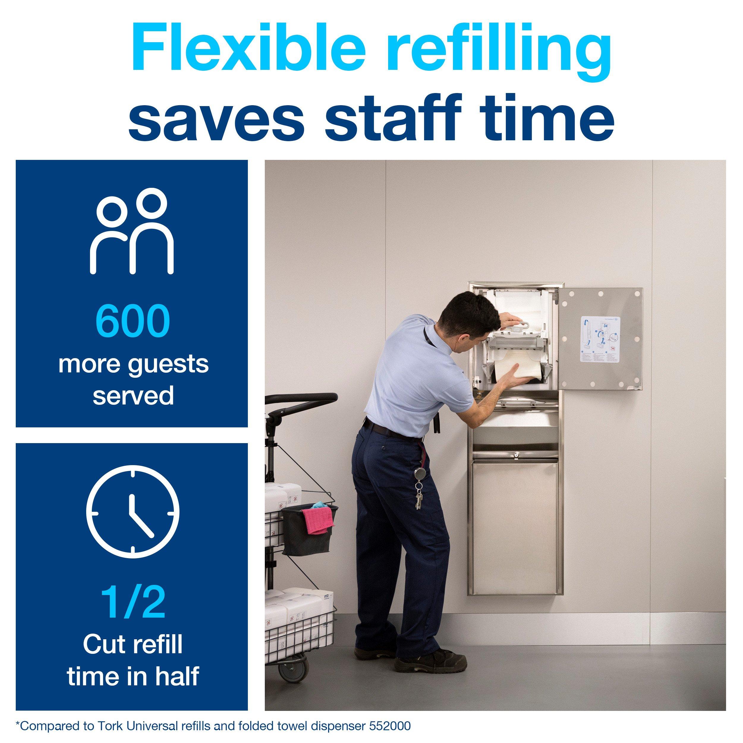 Small Recessed Cabinet Towel Adapter, White, H5 System 