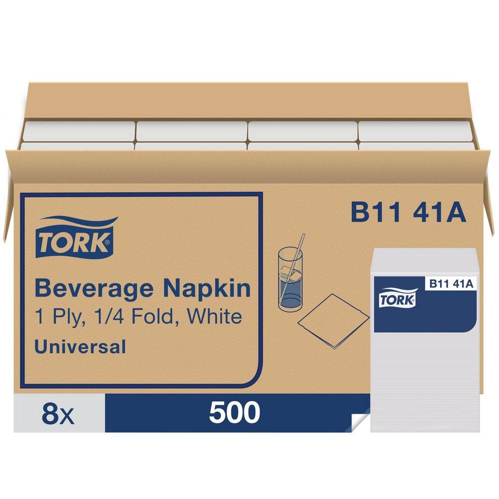 TORK UNIV BEV NAP 1-PLY WHIT 8/CA 