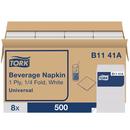TORK UNIV BEV NAP 1-PLY WHIT 8/CA 