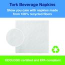 White Beverage Napkin, 1/4 Fold, 1-Ply, 500-Count (Case of 8) 