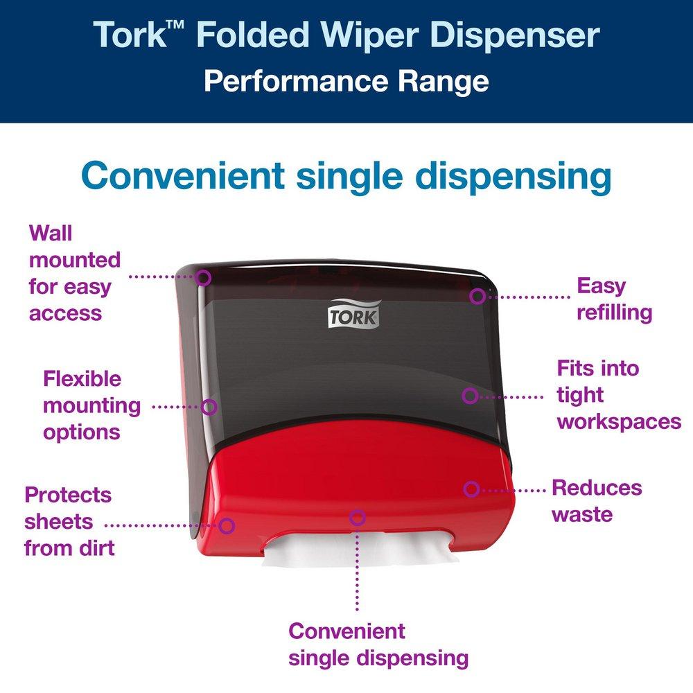 TORK WIPER CLOTH DISPN RED SMOK W4 
