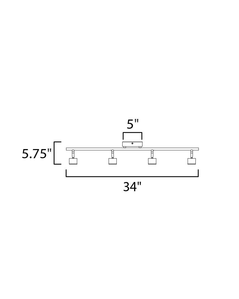 ET2 Lighting White 7W 4-Light LED Track Lighting 