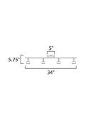 ET2 Lighting White 7W 4-Light LED Track Lighting 