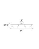 ET2 Lighting White 7W 4-Light LED Track Lighting 
