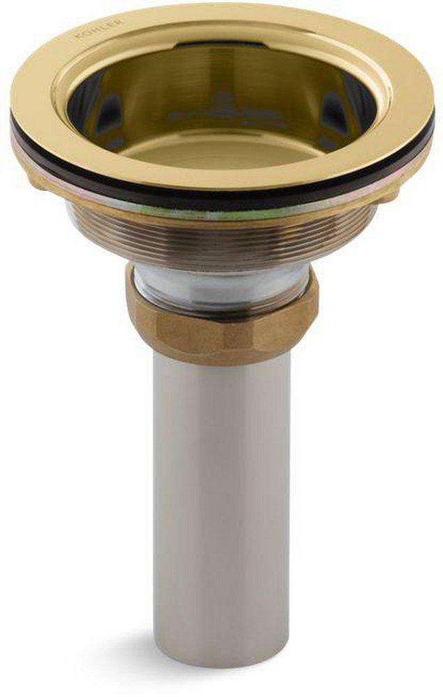 KOHLER Vibrant&reg; Polished Brass Basket Strainer 