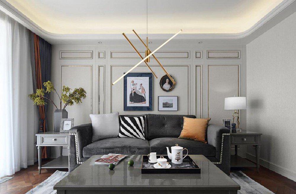 Elegant Lighting Brass 60W 3-Light Integrated LED Pendant 