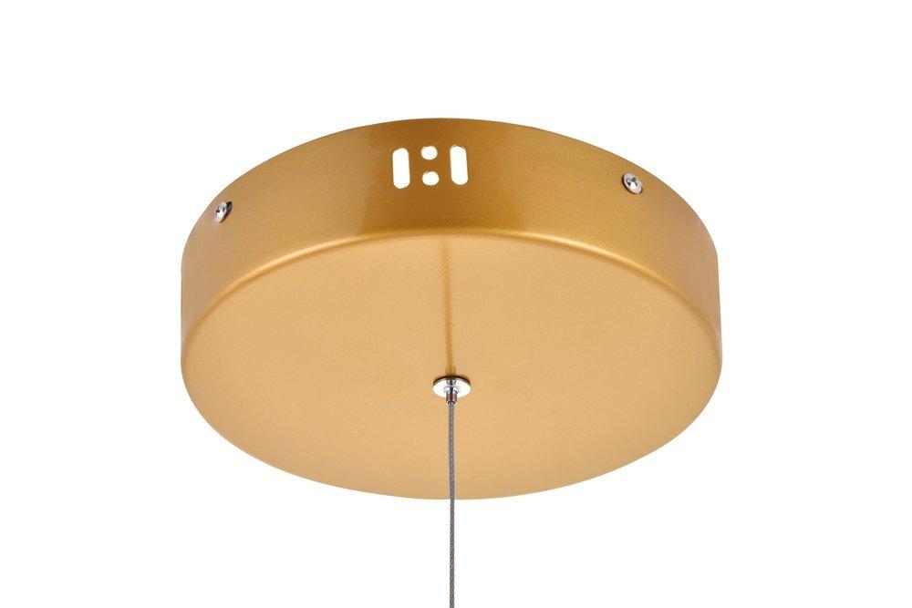 Elegant Lighting Brass 60W 3-Light Integrated LED Pendant 