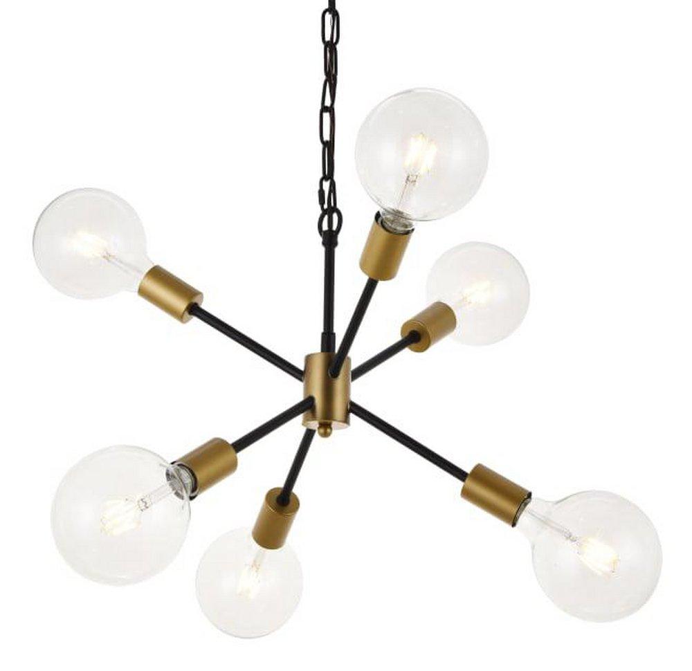 Elegant Lighting Black 40W 6-Light Medium E-26 Pendant 