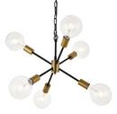 Elegant Lighting Black 40W 6-Light Medium E-26 Pendant 