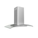 Milano Connect 42 in. LED Island Hood in Stainless Steel & Glass, ACT 