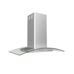 Milano Connect 42 in. LED Island Hood in Stainless Steel & Glass, ACT