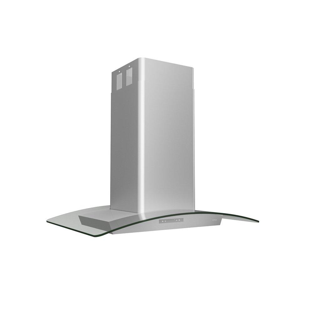 Milano Connect 90 cm LED Island Hood in Stainless Steel & Glass, ACT 