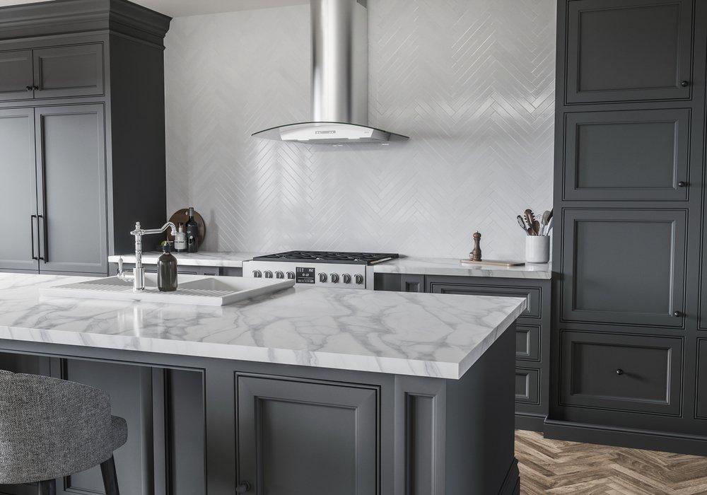 Milano Connect 90 cm LED Wall Hood in Stainless Steel & Glass, ACT 