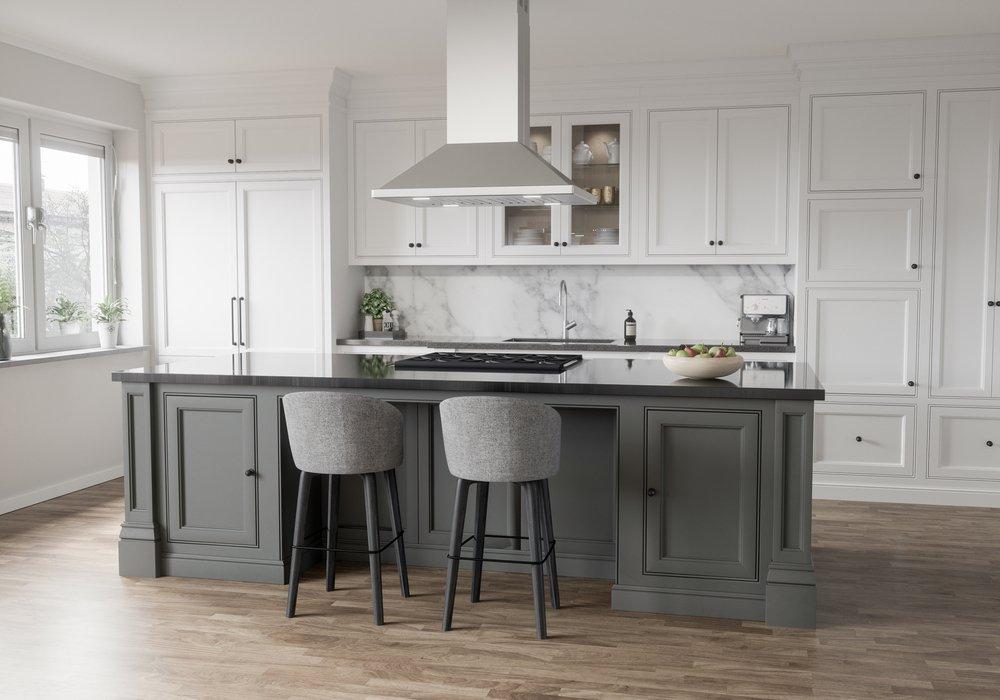 Napoli Connect 42 in. LED Island Hood in Stainless Steel, ACT 