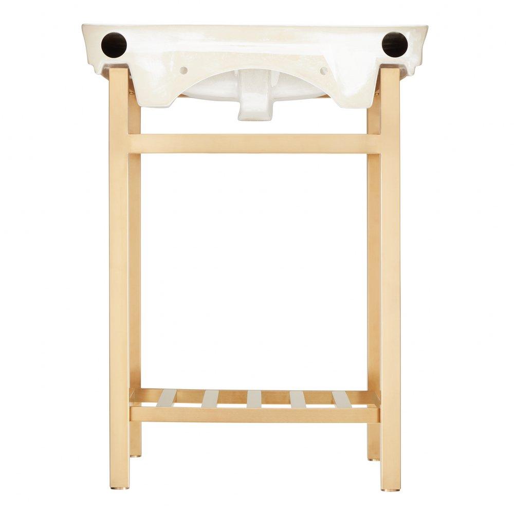 Signature Hardware Brushed Gold Console Leg 