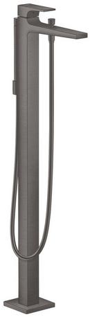 Single Handle Lever Floor Mount Filler in Brushed Black Chrome (Trim Only)