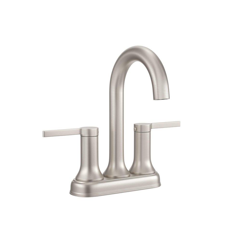 PROFLO&reg; Brushed Nickel Two Handle Centerset Bathroom Sink Faucet 