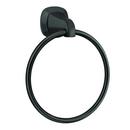 PROFLO&reg; Matte Black Round Closed Towel Ring 