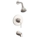 PROFLO&reg; Brushed Nickel Single Handle Multi Function Bathtub & Shower Faucet 