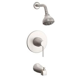 Single Handle Multi Function Bathtub & Shower Faucet in Brushed Nickel