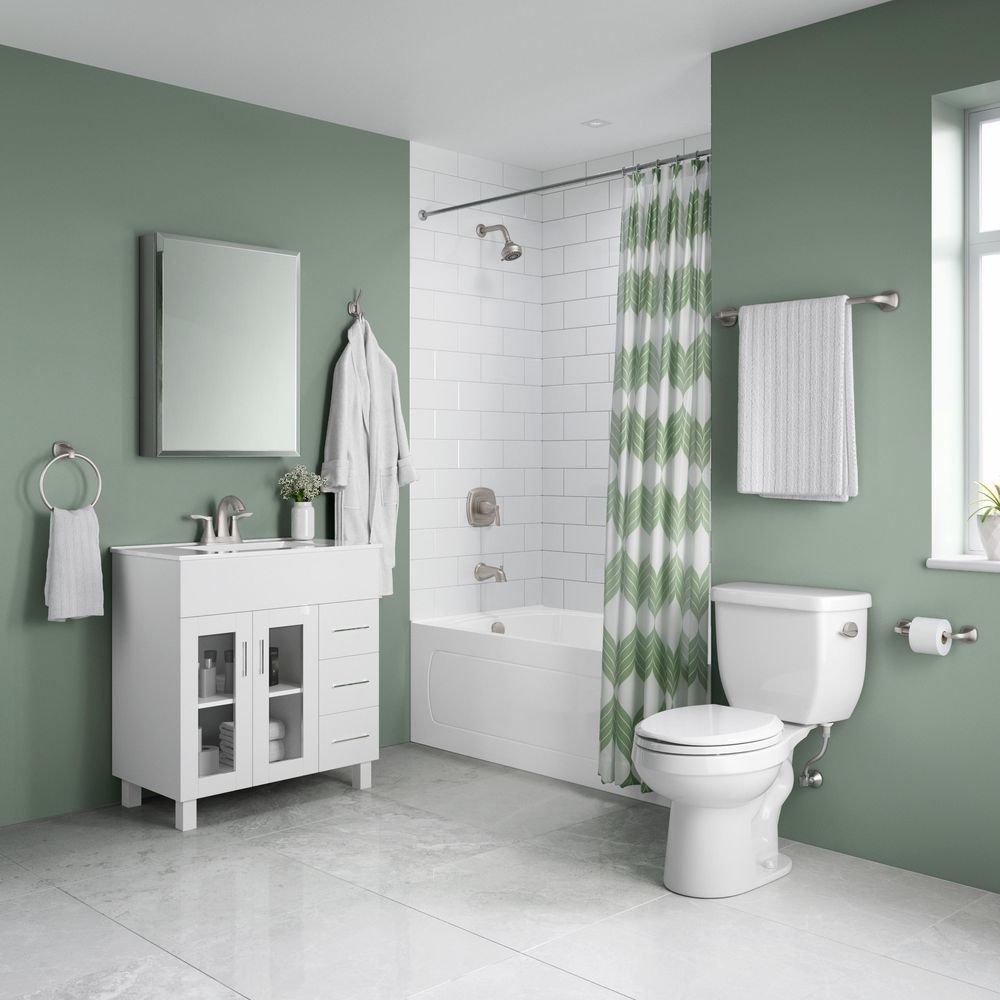 PROFLO&reg; Brushed Nickel Single Handle Shower Faucet Trim Only 