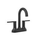 Two Handle Centerset Bathroom Sink Faucet in Matte Black