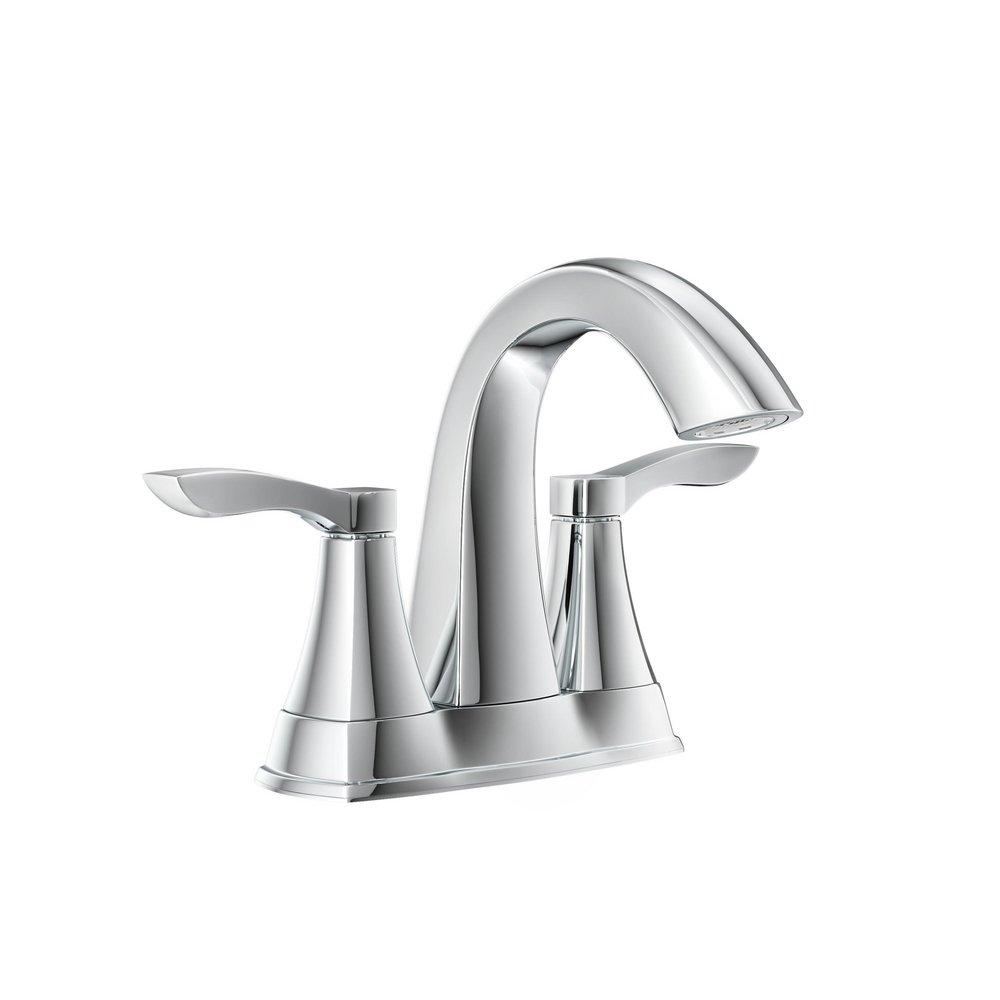 PROFLO® Polished Chrome Two Handle Centerset or Minispread Bathroom Sink Faucet 