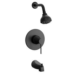 Single Handle Multi Function Bathtub & Shower Faucet in Matte Black