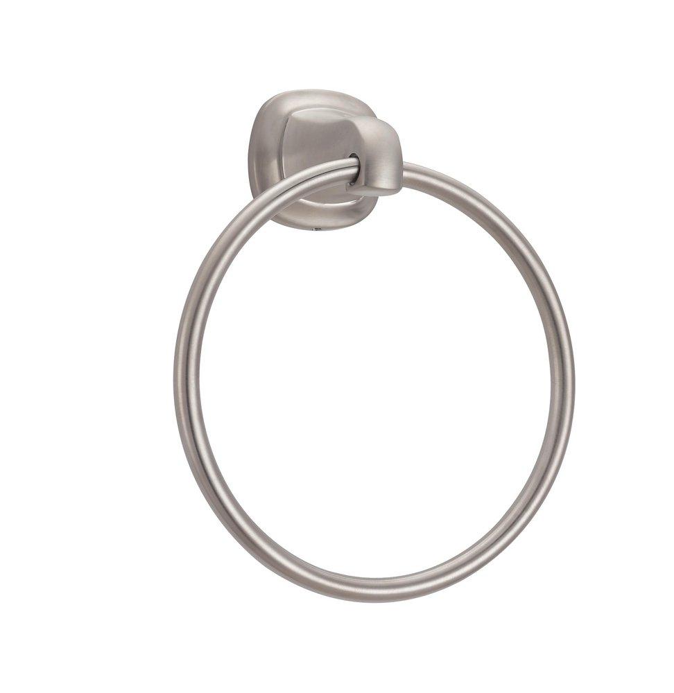 PROFLO&reg; PVD Brushed Nickel Round Closed Towel Ring 