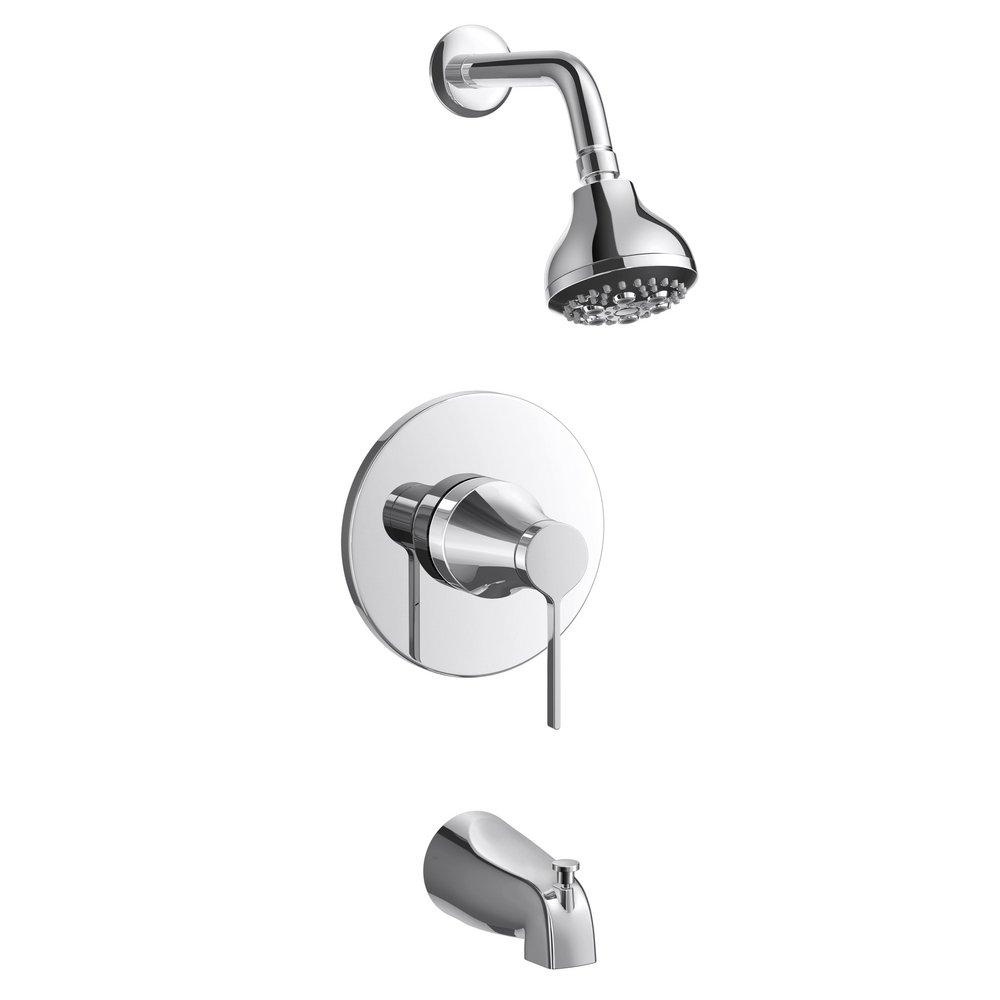 PROFLO® Chrome Single Handle Multi Function Bathtub & Shower Faucet 