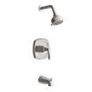 PROFLO&reg; Brushed Nickel Single Handle Multi Function Bathtub & Shower Faucet 
