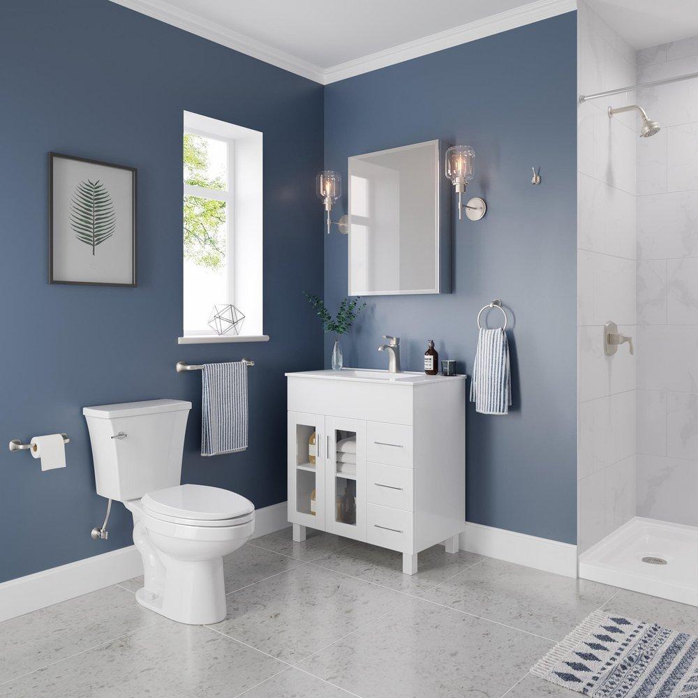 PROFLO&reg; PVD Brushed Nickel Toilet Tissue Holder 