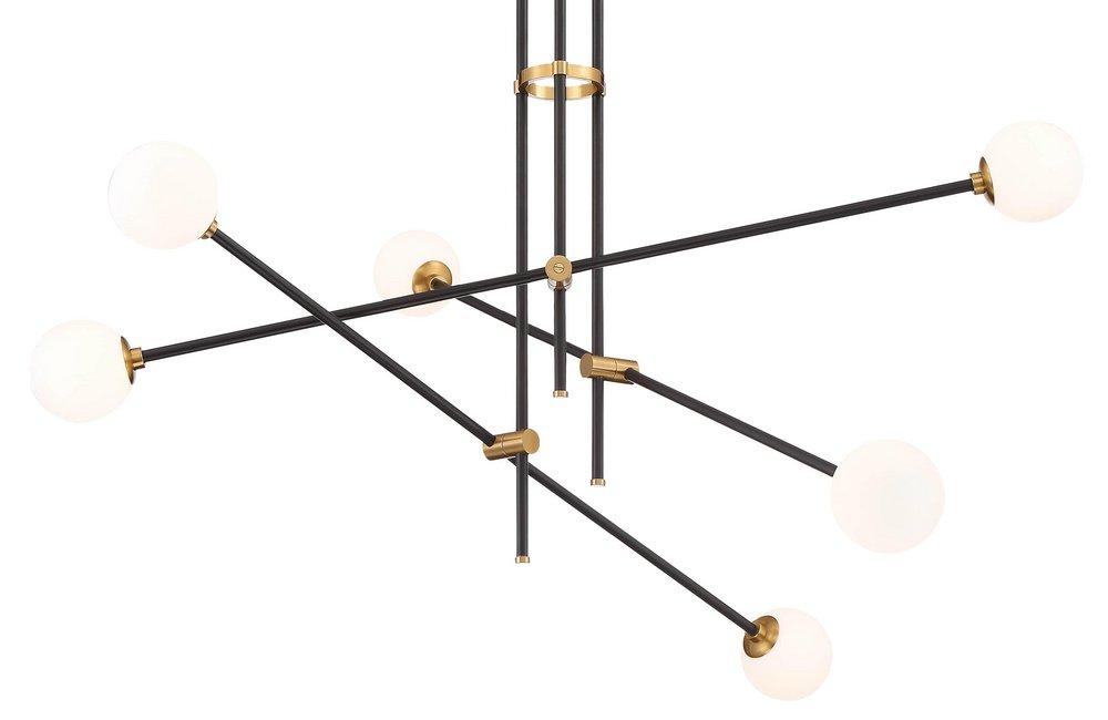 41 in. 6-Light Abstract Chandelier 
