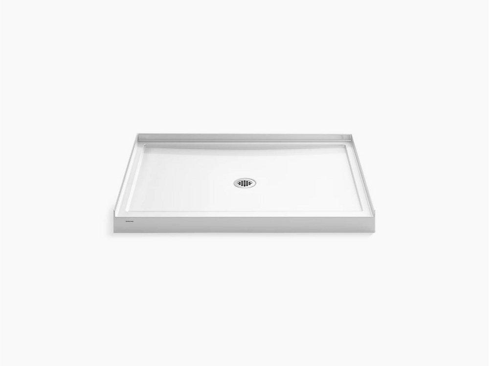 Sterling White 38 in. Shower Base in White 