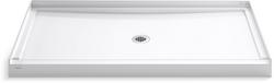 60 x 36 in. Rectangle Shower Base with Center Drain in White