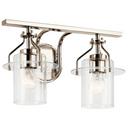75W 2-Light Medium E-26 Vanity Fixture in Polished Nickel