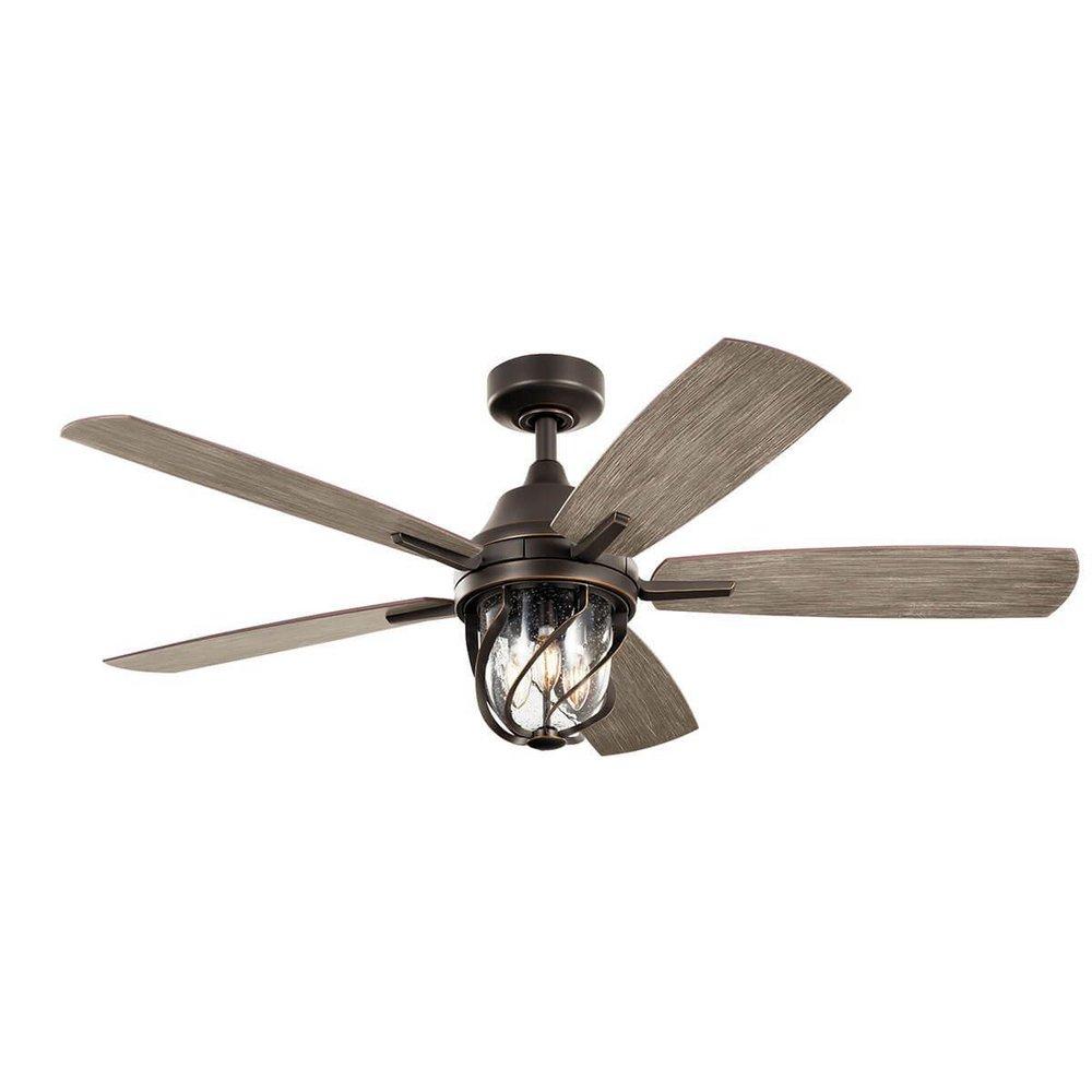 Kichler Lighting Olde Bronze 52 in. 5-Blade Indoor/Outdoor Ceiling Fan 