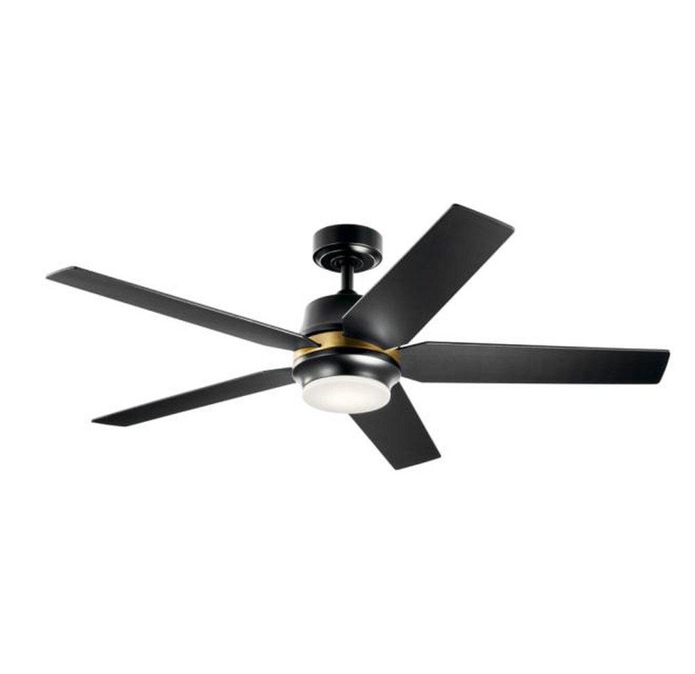Kichler Lighting Satin Black 52 in. 5-Blade Indoor/Outdoor Ceiling Fan 